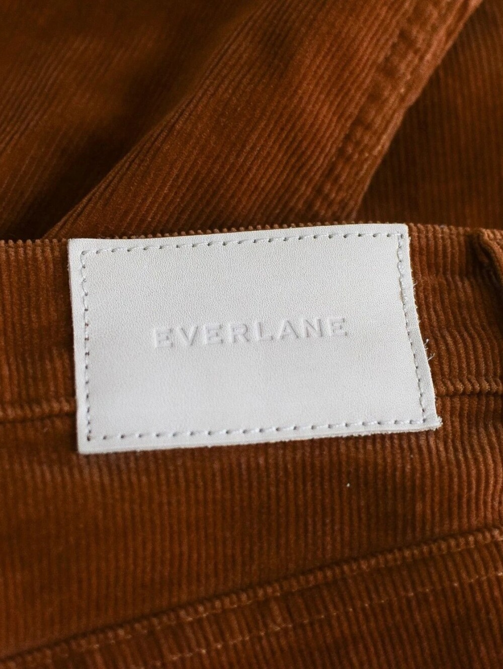 Everlane The Baby Cord Cheeky Crop Pant Sz 26 Acorn Rust Brown Corduroy Straight - Picture 8 of 10